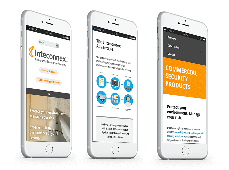 muscatine website design for industry on phone