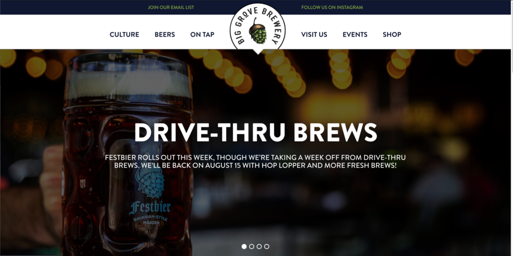 Iowa City Website Desing - Big Groove Brewery