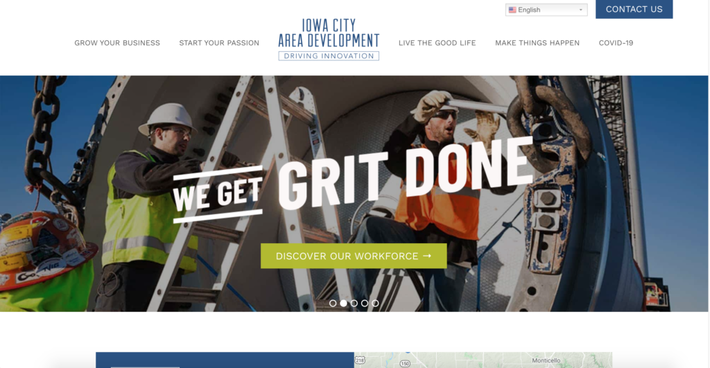 Iowa City Website Design - Iowa City Area Development 